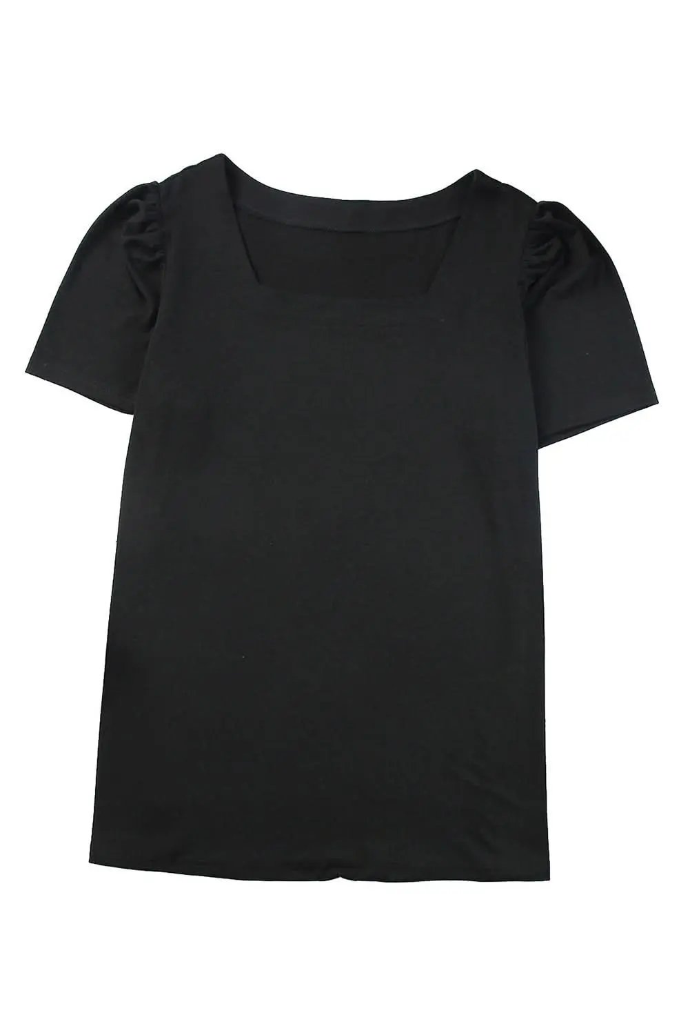 Chic black plus size top with ruching - Love Salve